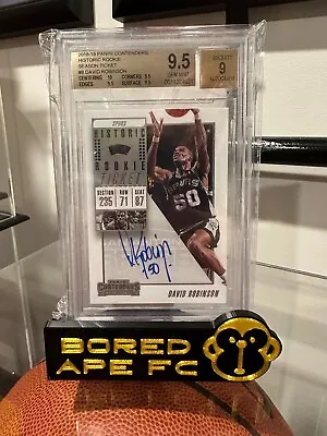 2018-19 David Robinson Cont. Historic Rookie Season Ticket Auto BGS 9.5 Pop 1 • $1500