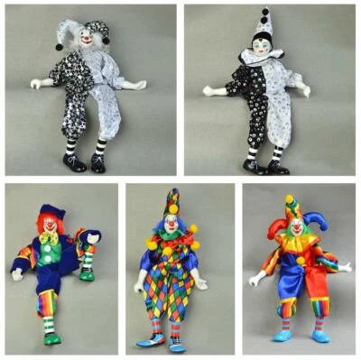 Vintage Hand Painted Porcelain Clown Doll Ceramic Clown Dolls Decoration Toy • $14.99