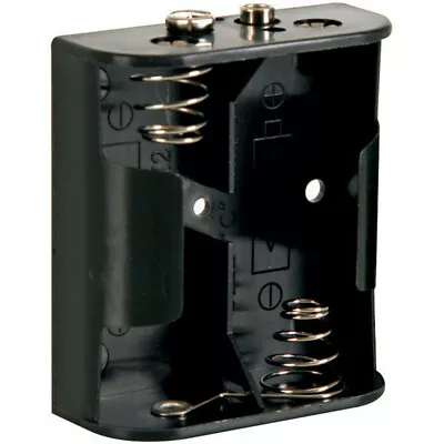 2 X C Cell Battery Casing Housing Enclosure Holder With Snap-On Terminals (1 Pc) • $7.32