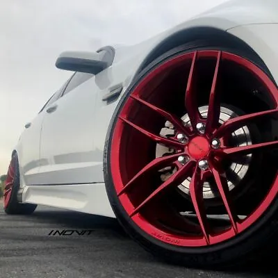 $2112.50 • Buy 20  INOVIT Vector Wheels Candy Red Finish Staggered Sizes 20x8.5 20x10 PCD 5x120