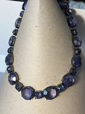 Purple Multi Stone Statement Choker Necklace  16-18”  FREE SHIPPING BUY 2 Get 1 • $16