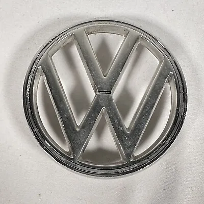 $29.72 • Buy Vintage VW Emblem Hood Badge 113 853 605b 3 1/4 Inch Diameter 3 Prong Silver