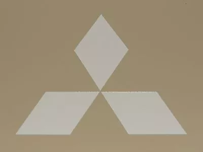 Mitsubishi Emblem Logo Decal Sticker WHITE 2  • $2