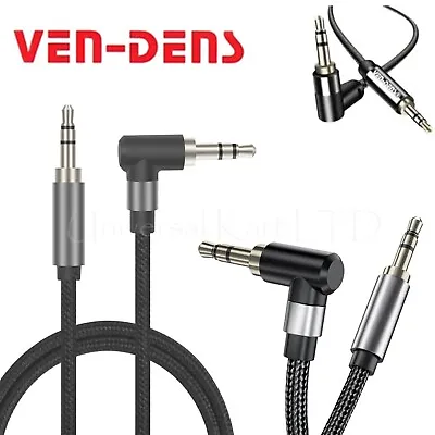 £3.99 • Buy Ven-Dens 3.5mm Jack Audio Lead Aux Cable 90 Degree Right Angle For IPhone 1M MP4