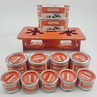 Vintage Sterno Stove & Cooking Fuel Tins Paper Label Canned Heat Advertising USA • $54.95