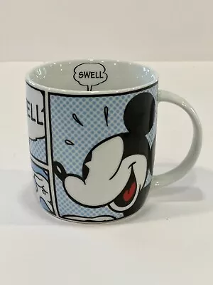 Disney Mickey Mouse Coffee Mug Comic Cup Swell Cartoon Panel Blue • $12