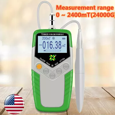 Digital Handheld Gauss Meter Surface Magnetic Field Tester Magnetic Flux Meter • $69.36