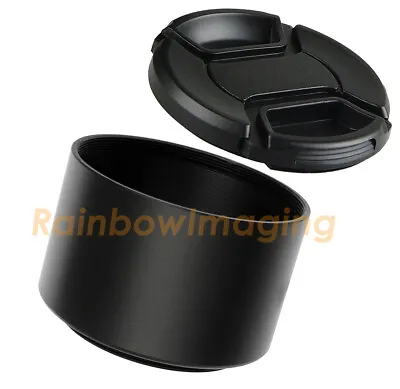 46mm Tele Metal Hood For Olympus Panasonic Canon Simga Minolta Lens + 55mm Cap • $7.19