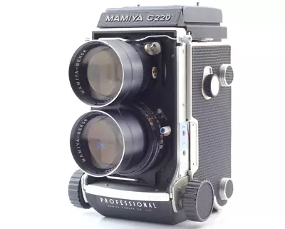 [Exc+5] Mamiya C220 Pro Film Camera TLR Sekor 135mm F/4.5 Blue Dot Lens JAPAN • $189.99