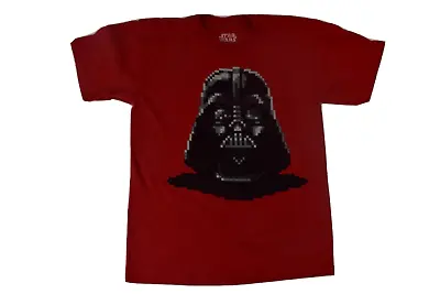 WeLoveFine Star Wars Youth Boys Darth Vader Pixel Helmet Shirt New S L • £4.81