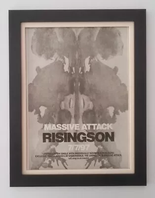 MASSIVE ATTACK*Rising Sun*1997*RARE*ORIGINAL*POSTER*AD*FRAMED*FAST WORLD SHIP • £69.95