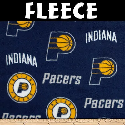 NBA Indiana Pacers Allover Fleece Fabric By The Yard • $21.95