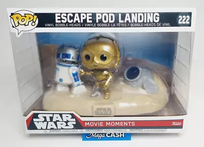 Funko Pop Star Wars Escape Pod Landing (R2-D2 & C-3PO) #222 Vinyl Figure • $90