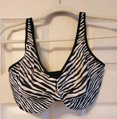 Lilyette Underwire Bra-No Padding-Size 38DDD Zebra Print-Never Worn • $18.99