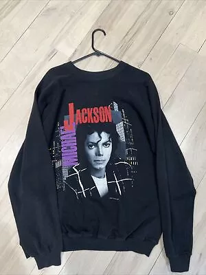 Vintage Micheal Jackson Sweatshirt X Large 1988 Bad Tour 88 Rare Vtg MJ • $250