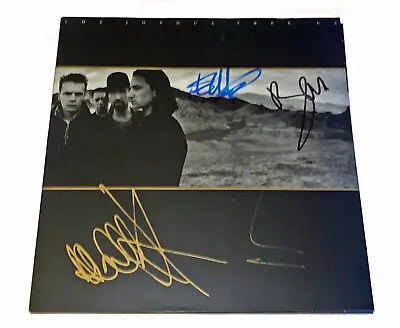 U2 Autographed Signed THE JOSHUA TREE ALBUM X4 BONO EDGE ADAM ANTON ART ACOA! • $12000