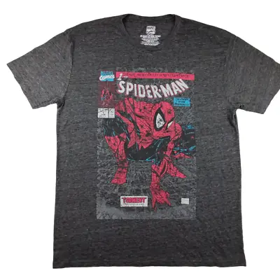 Marvel Comics T Shirt Size L Grey Graphic Tee Short Sleeve Cotton Polyester • £12.99