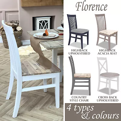 Florence Chairs Kitchen Dining Chair In 4 Colours & Types Quality Wooden Chair • £78.99