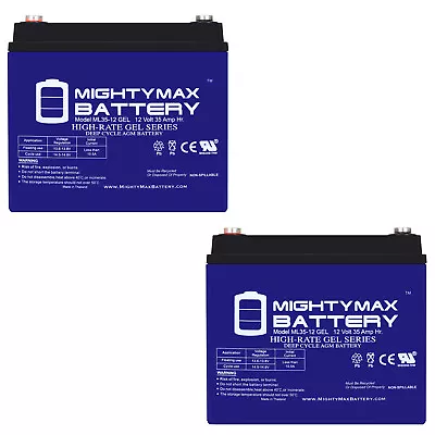 Mighty Max 2 Pack - 12V 35AH GEL Battery For Bruno Thunder 37 U1 • $164.99