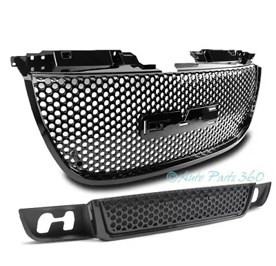 $127.95 • Buy 07-13 Gmc Yukon Xl Denali 1500 2500 Black Round Hole Front Upper+ Bumper Grille
