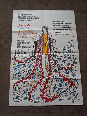 Jess Conrad 1974  Joseph & Amazing Technicolour Dreamcoat  Basildon Poster • £15