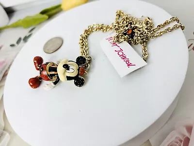 Disney × Betsey Johnson Mickey Mouse Halloween Pendant Necklace • $108