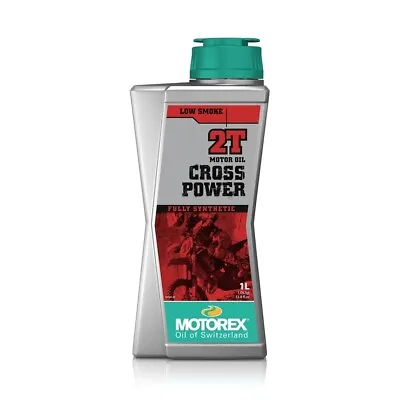 MOTOREX 1Ltr 2T CROSS POWER 2 STROKE OIL MOTOREX 2 STROKE MOTORCYCLE MX BIKES YZ • $28.19