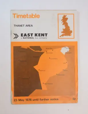 Bus Coach Timetable East Kent Thanet Area 23rd May 1976 • £10