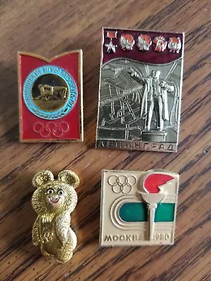 USSR Soviet Russia Moscow Olympic 1980 LOT Badges Pins  • $10