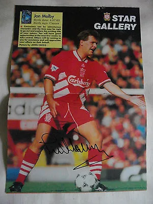 Jan Molby Autographed Program Centrefold Liverpool Fc • £10