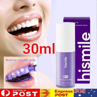 Hismile V34 Colour Corrector Teeth Whitening Tooth Stain Removal Foam Toothpaste • $5.99