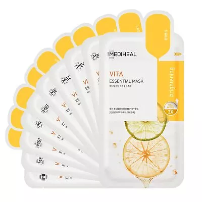 MEDIHEAL Best Korean Sheet Mask - Vita Essential Face Mask 10 Sheets • $19.95