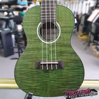 $249 • Buy Cordoba 15CFM Exotic Mahogany Concert Ukulele In Jade Green