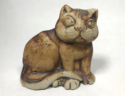 Cute Sitting Cat Figurine By Simonsbath Pottery Exmoor Quantock • £15