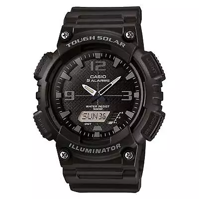 Casio Tough Solar Black Resin Analogue-Digital Unisex Watch - AQS810W-1A2 • $135