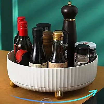 Rotating Storage Rack  360° Rotating Spice Rack Turntable Cabinet Organizer • $26.99