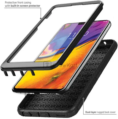 REFINED ARMOR RUGGED SHOCKPROOF Tough Phone Case Cover BUILT-IN SCREEN PROTECTOR • $8.91