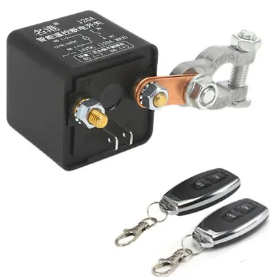Wireless Dual Remote Car Battery Fast Cut-off Disconnect Master Kill Shut Switch • $37.70