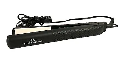 Enzo Milano Professional Use 1  Ceramic Costed Flat Iron Grip Texture Handle • $44.99