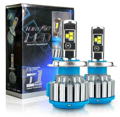 2X T1 Turbo LED 70W Canbus H4 H1 H3 Car Headlight H7 LED H11 9005 9006 Bulb Kit • $25.99