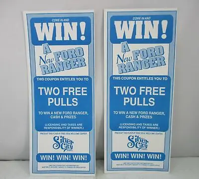1980's Silver City Hotel & Casino Las Vegas NV Two Free Pulls Ford Ranger Coupon • $5.60