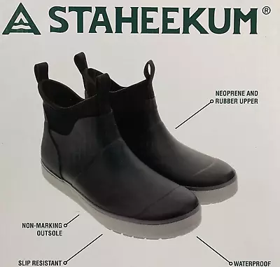 New Men's RAIN Shoe STAHEEKAM Sz 13 Memory Foam Insoles Rubber Soles Ankle Boot • $44.99