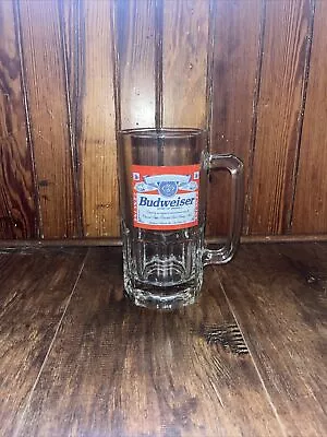 VTG 1997 HUGE GLASS BUDWEISER KING OF BEER MUG BUD Anheuser Busch • $10.55