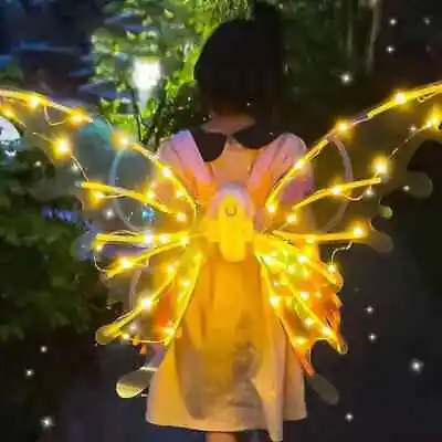 The Girl's Electric Butterfly Wing Light Shines Brightly And The Moving Wings • $42.01