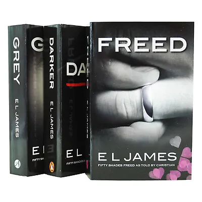 Fifty 50 Shades Of Grey Darker & Freed Trilogy 3 Books By E L James- Fiction-PB • $30.77