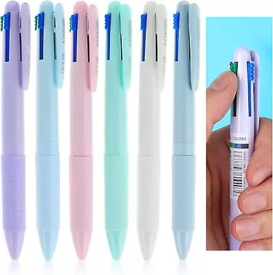 6 Pcs Multicolor Ballpoint Pens 0.5 Mm 4-In-1 Colored Pens Color Changing Pen Re • $11.75