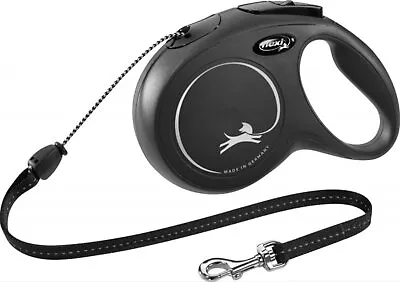 Trixie Flexi New Classic Retractable Lead/Leash Medium 8 Metre Black • £18.68