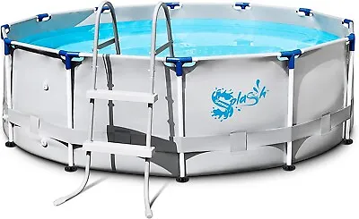 Round Above Ground Swimming Pool-Fast Setup Durable Outdoor Metal Frame Pool Set • $334.99