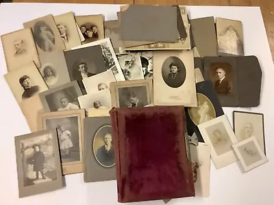 Antique Photo Album & Other Old Photos & Tin Types • $175