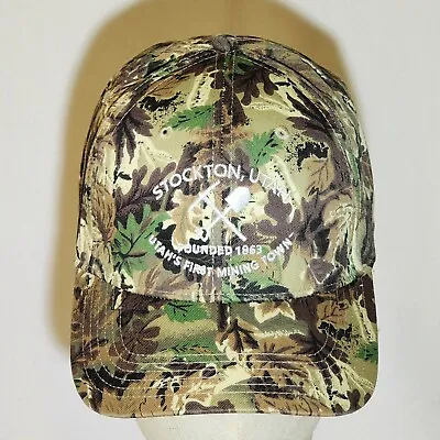 Stockton Utah - Utah's First Mining Town Founded 1863 Camo Adj Strap Hat By Otto • $8.99